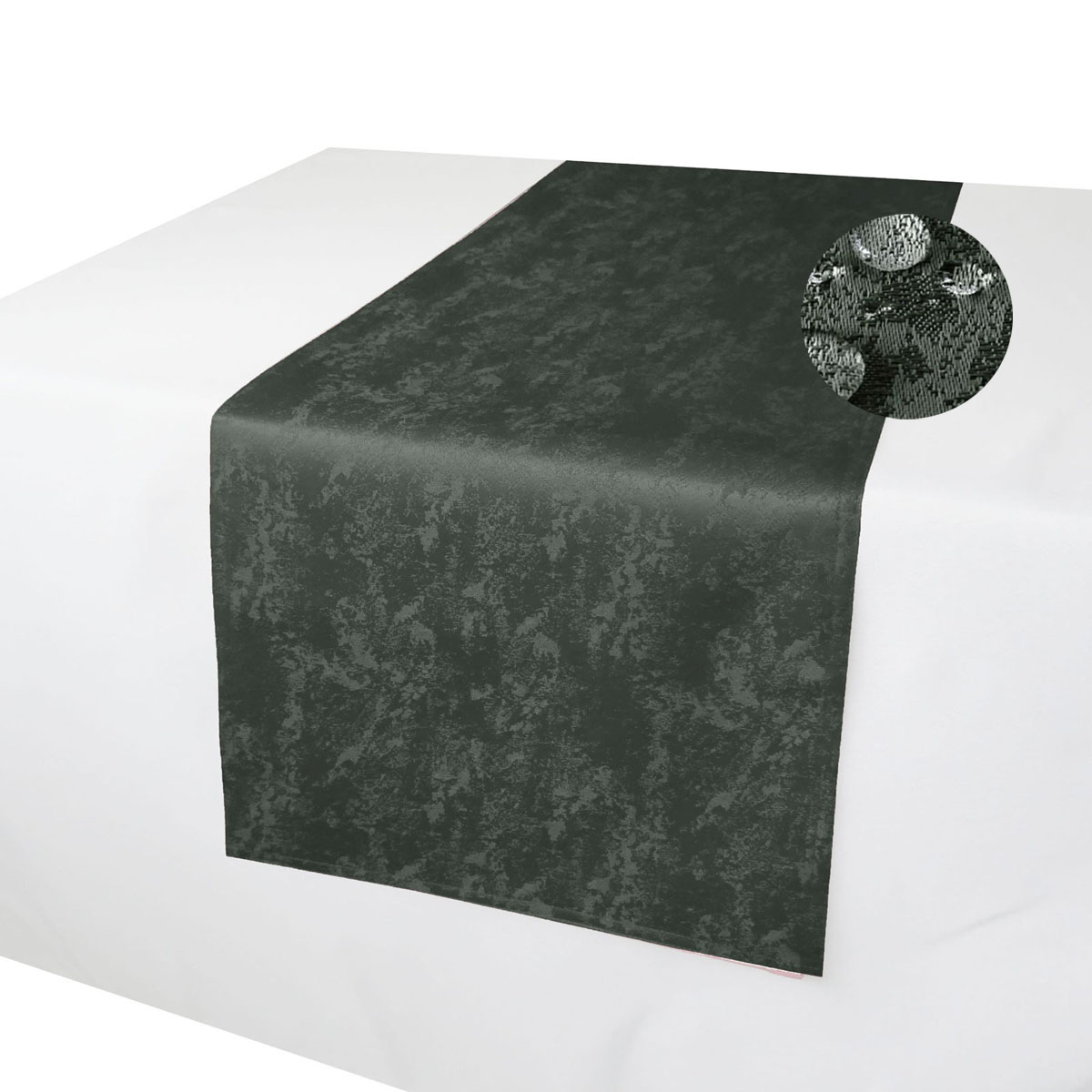 MELIERT Tischläufer GRAU 40x140 cm Fleckschutz Lotuseffekt