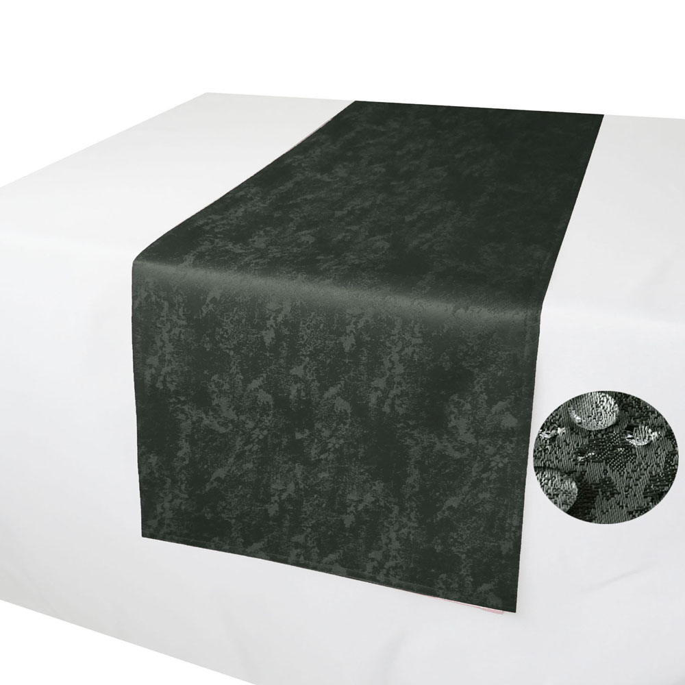 MELIERT Tischläufer GRAU 40x140 cm Fleckschutz Lotuseffekt