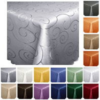 ORNAMENTE Quadratisch Tischdecke Farbwahl Damast Bügelfrei