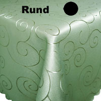 ORNAMENTE Tischdecke Rund ANTIK-GRÜN Lindgrün Pflegeleicht Bügelfrei