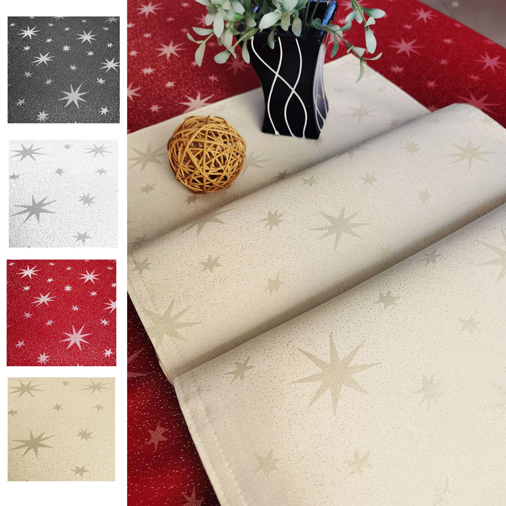 LUREX STERNE Tischläufer Weihnachten 40x140 cm Glitzer festlich Glimmer
